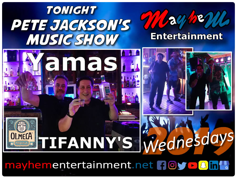 Tiffany's Bar Faliraki Mayhem Entertainment Wednesdays Pete Jackson's Music & Karaoke Show