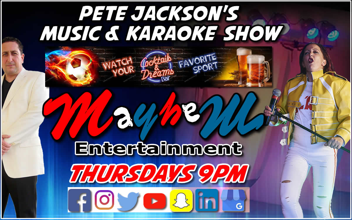 Pete Jackson's Music & Karaoke Show Cocktails & dreams Lothiarikaa