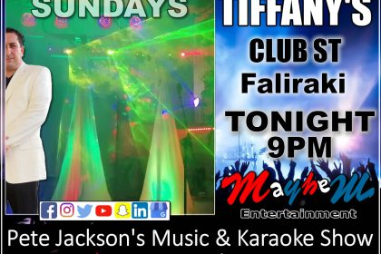 Tiffany's Pete Jackson's music & Karaoke Show Faliraki