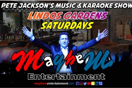 Pete Jackson's Music & Karaoke Show Lindos Gardens Jacks Saturdays