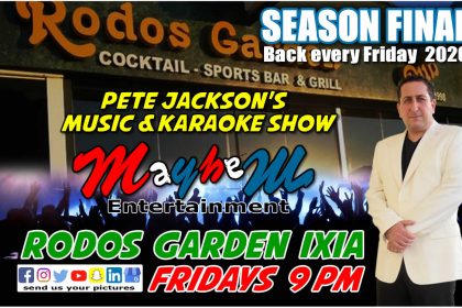 Rodos Garden Pub Ixia Rhodes Greece 2019 2020 Pete Jackson's Music Karaoke Show